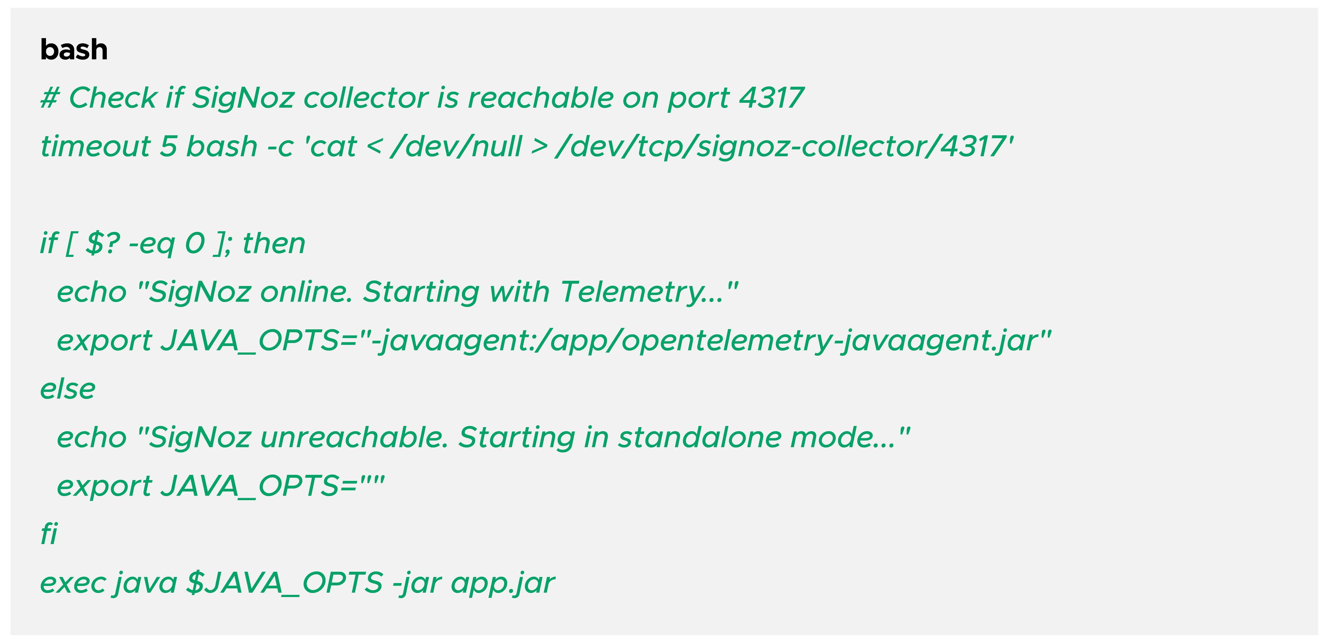 Non-Blocking Startup
