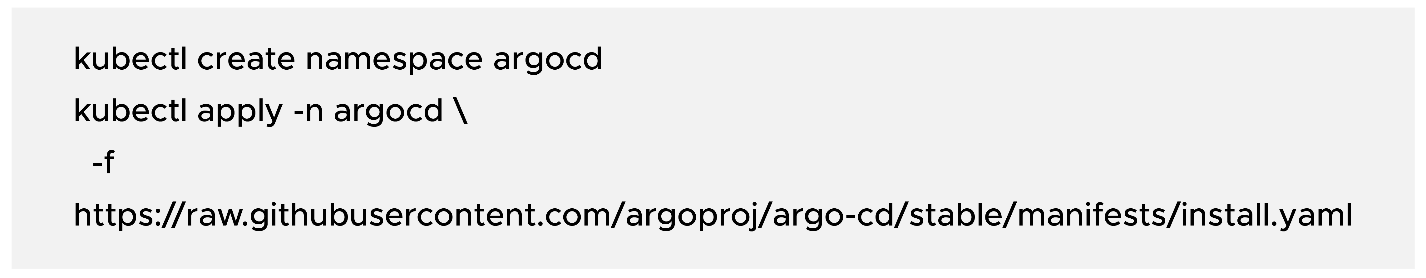 Create the namespace and install ArgoCD: