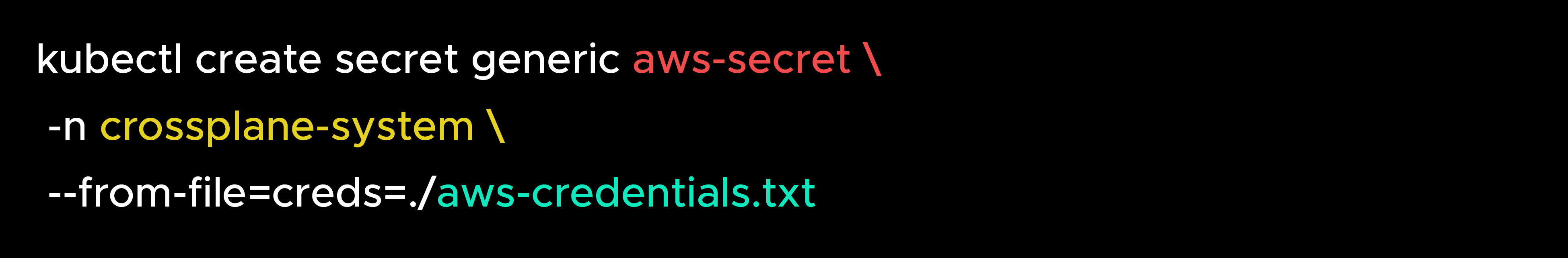 Secret creation in cluster