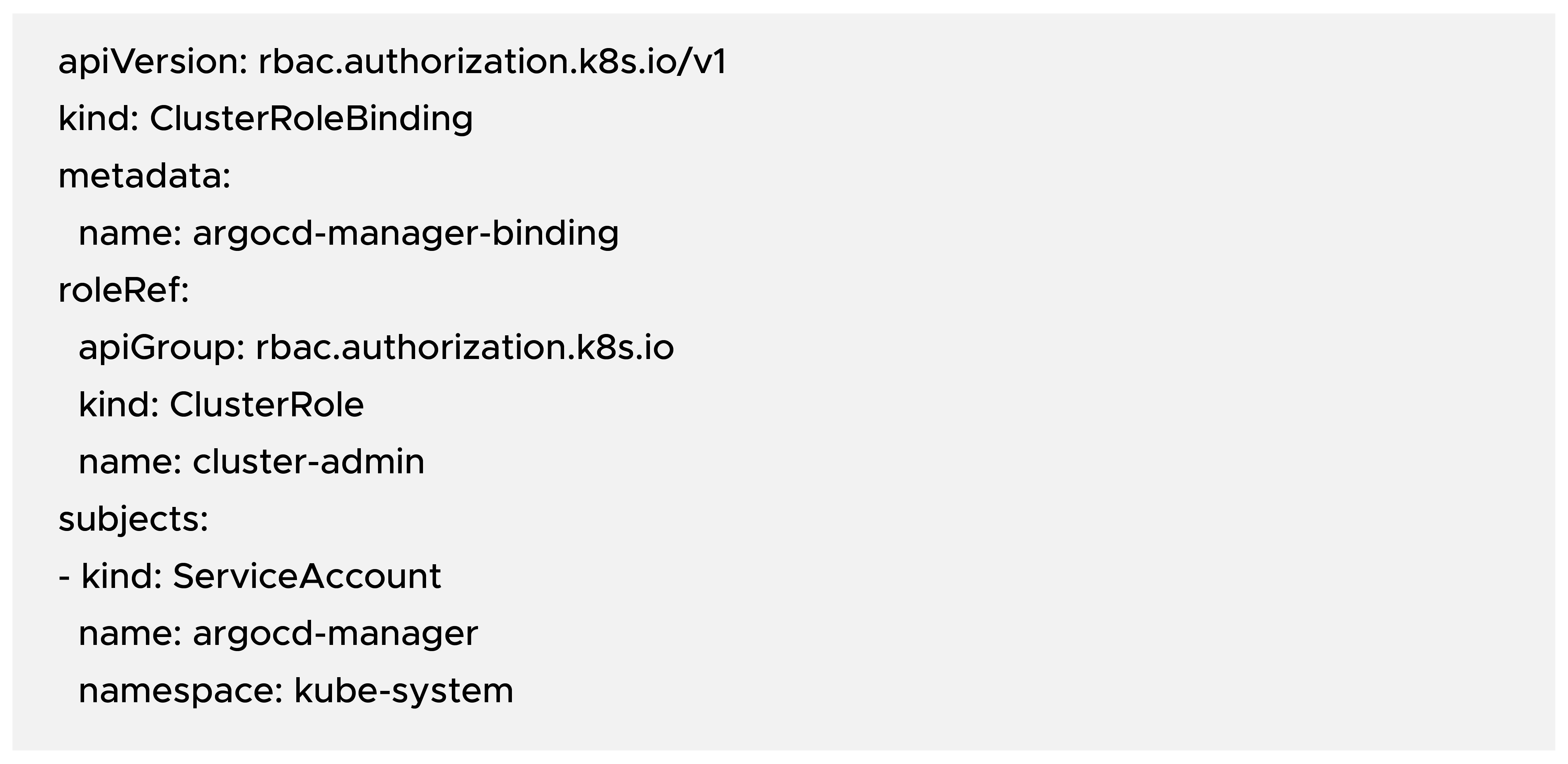On the spoke cluster, create a ServiceAccount and a ClusterRoleBinding: 3