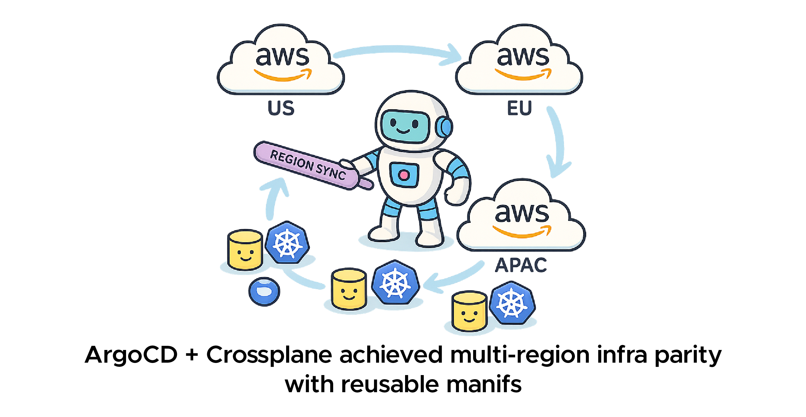Illustration of ArgoCD with multi-region