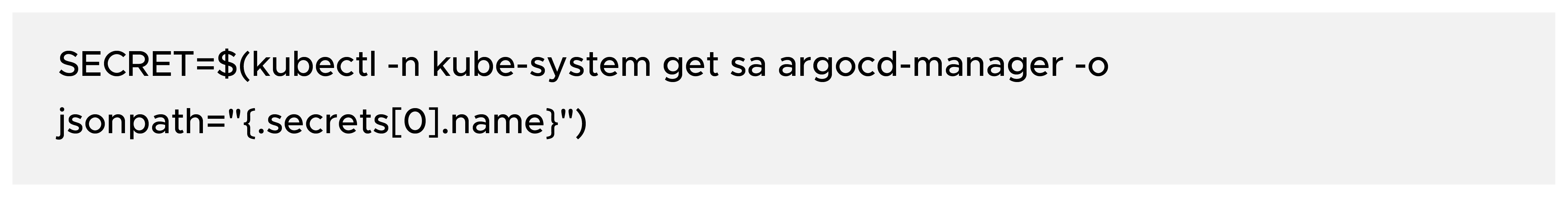 Get the Secret associated with the ServiceAccount: