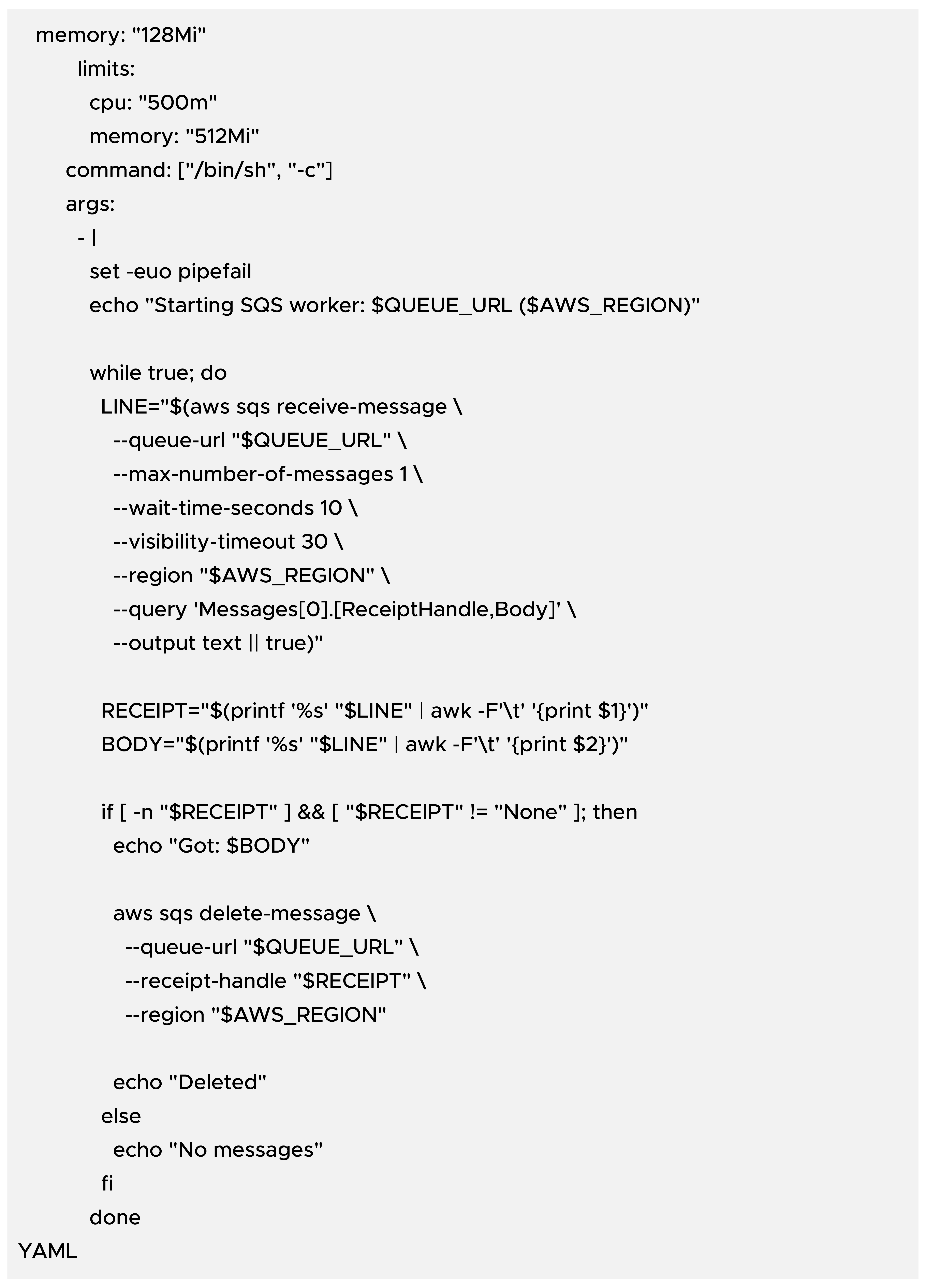 Deploy the SQS worker deployment