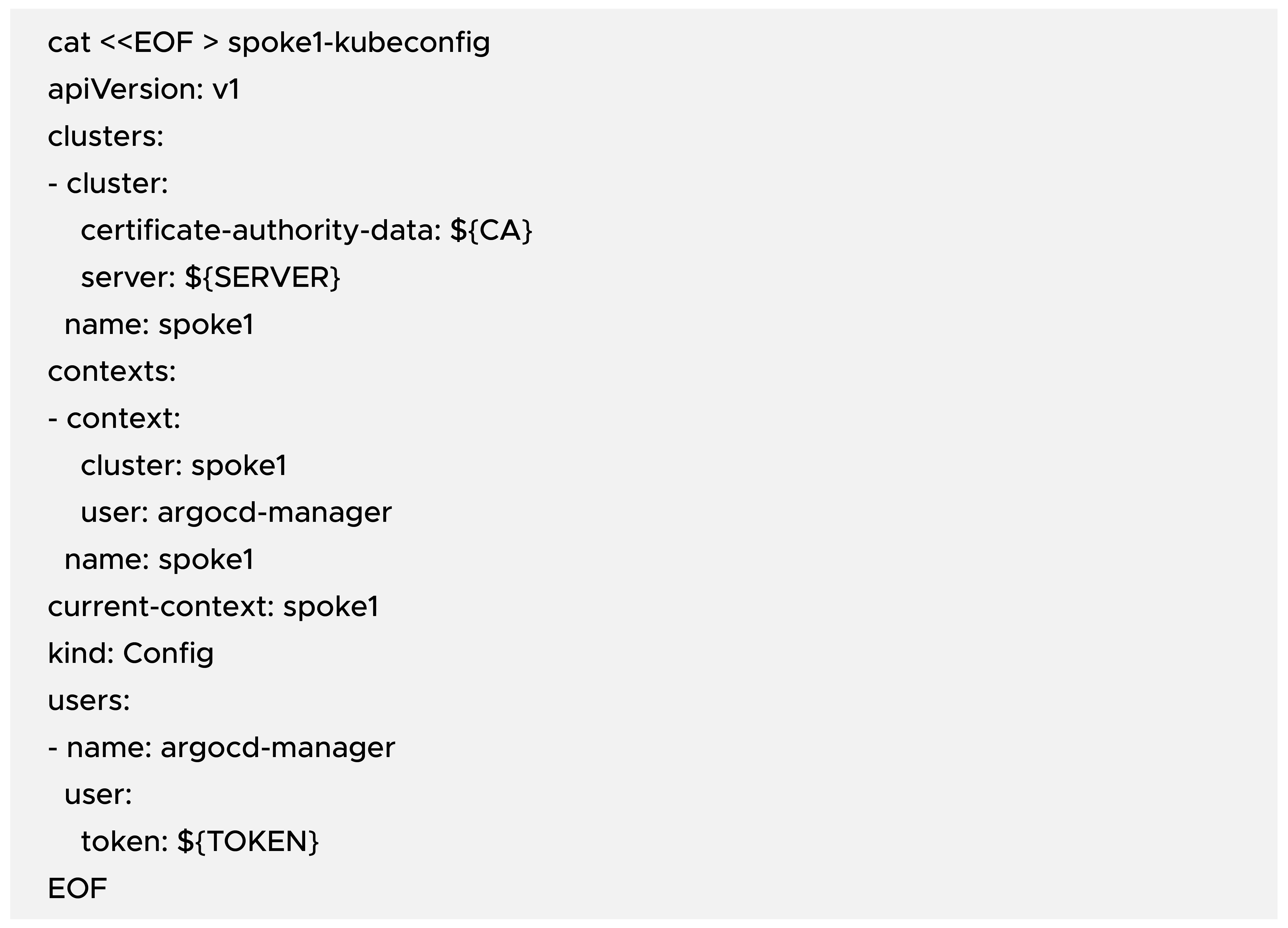 Step 3: Create a Kubeconfig for the Spoke Cluster