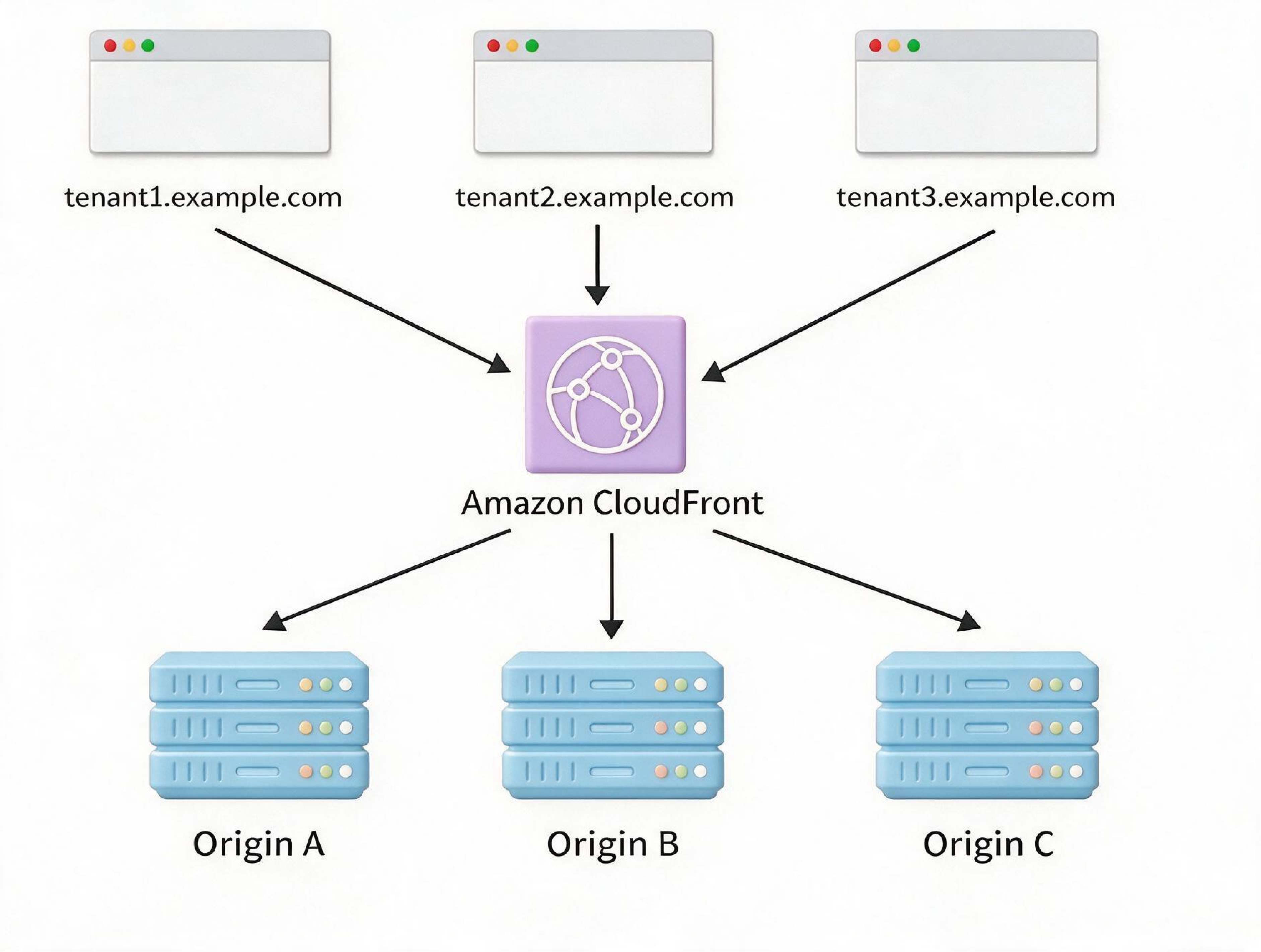 Amazon Cloudfront Multi tenant Infrastructure