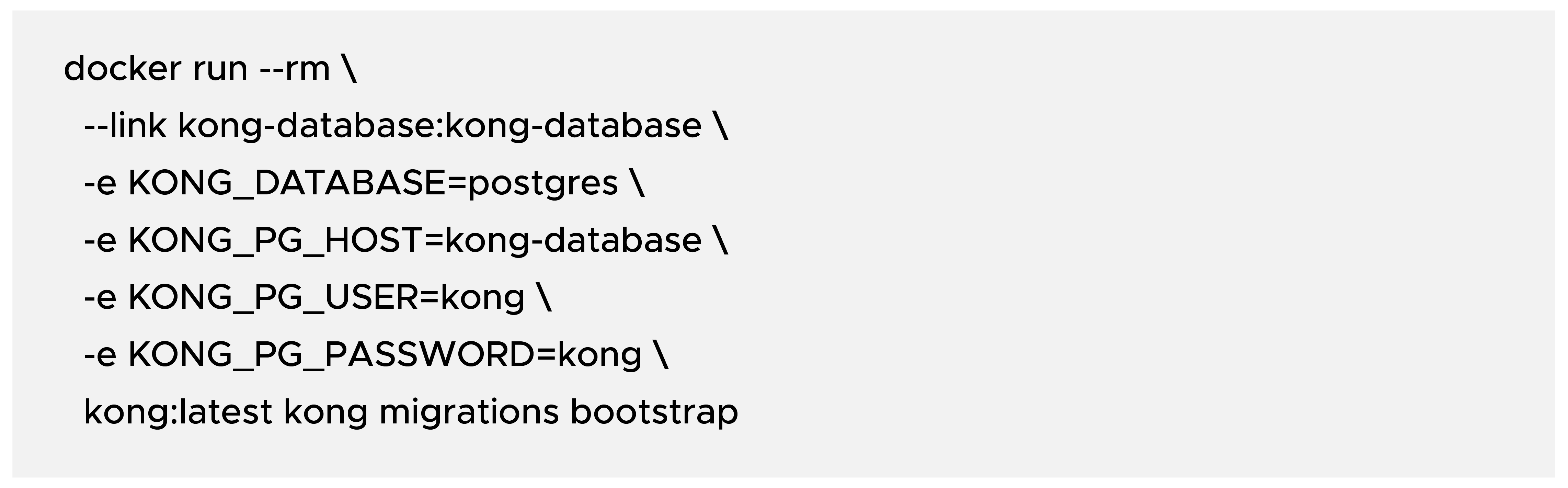 Step 2: Bootstrap Kong database migrations