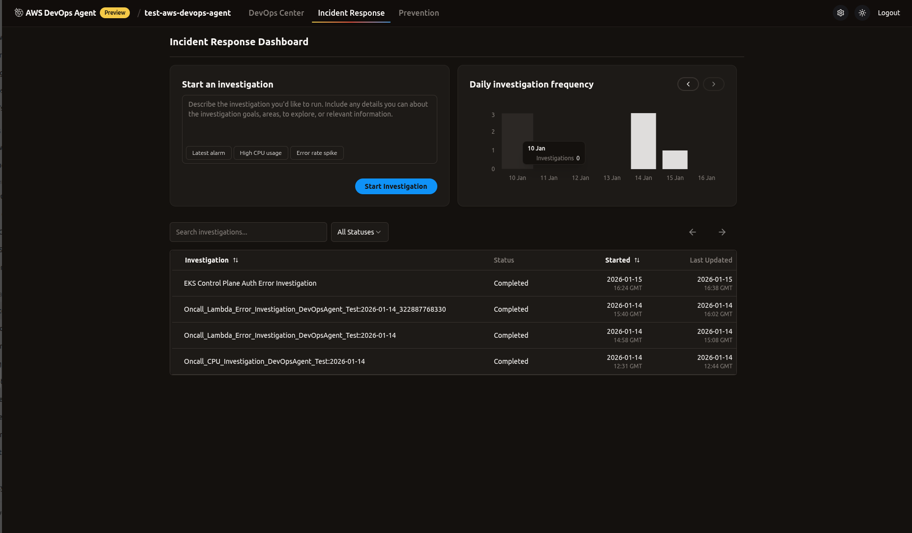 Incident Response Dashboard