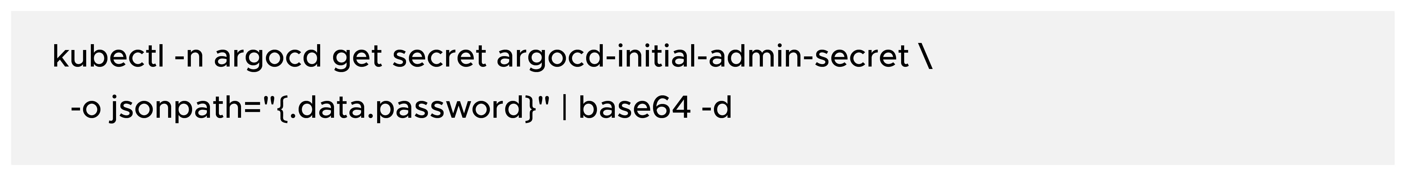 Get the initial admin password: