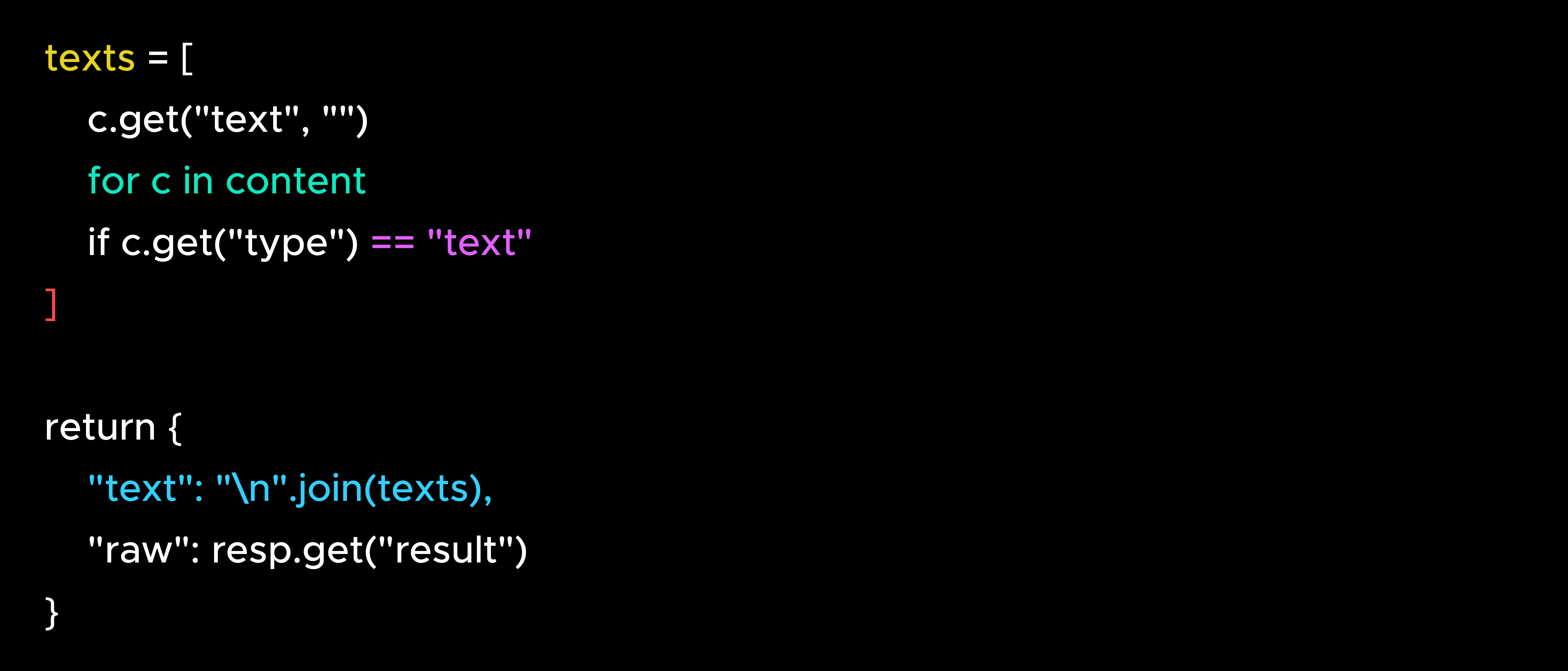 code snippet with conditional statement
