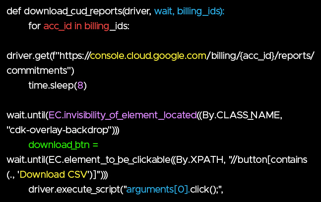 Script to download CUD reports