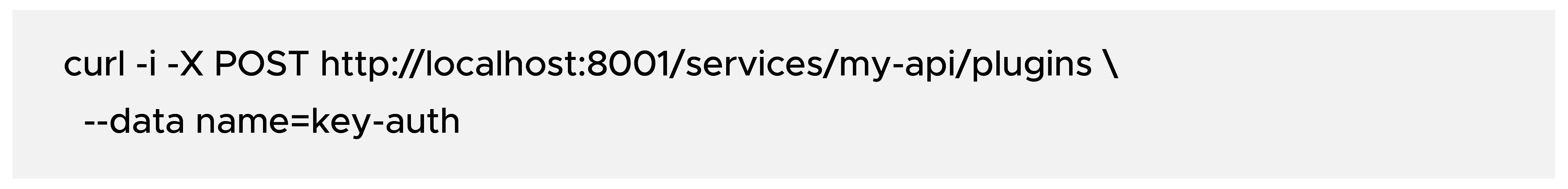 Enable key-auth on service: