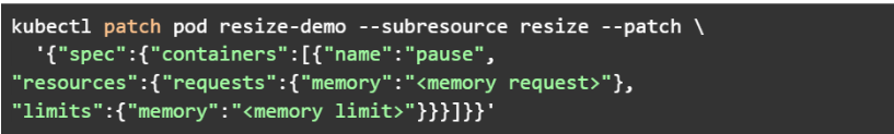 To increase the limit of the memory, use the command