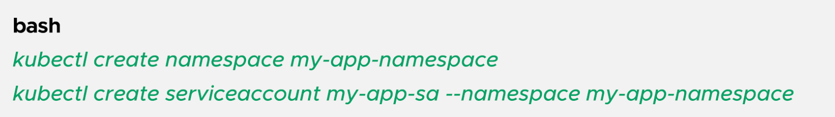 namespace creation