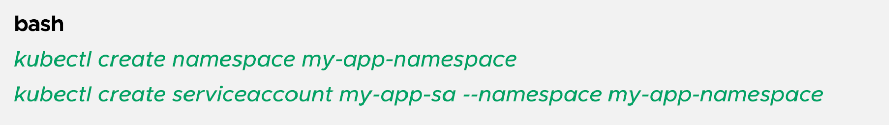 Creating Kubernetes namespace