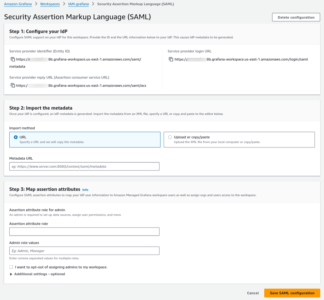 Security Assertion Markup Language Dashboard