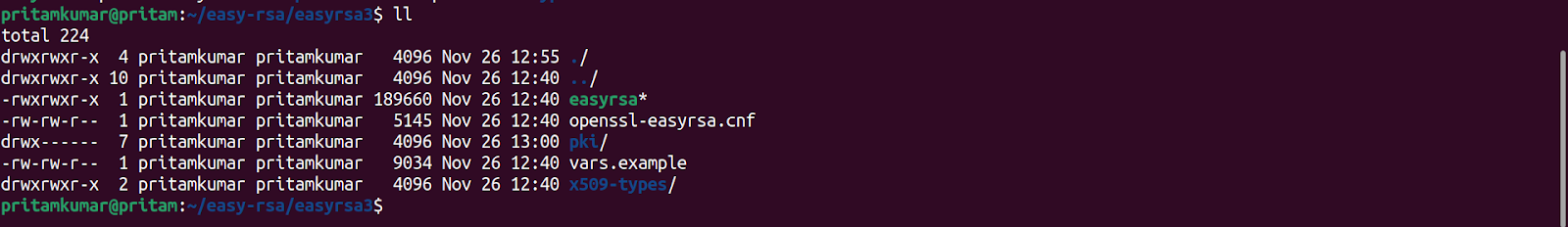 list of files created