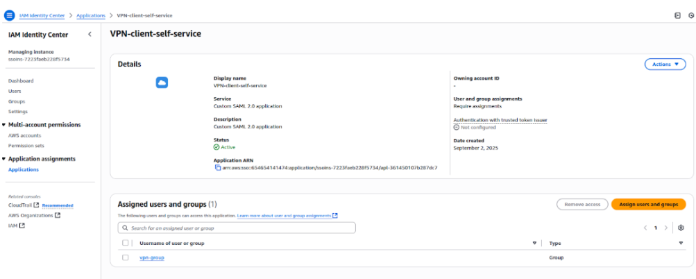 Set up SSO with AWS VPN client with User-Based Authentication