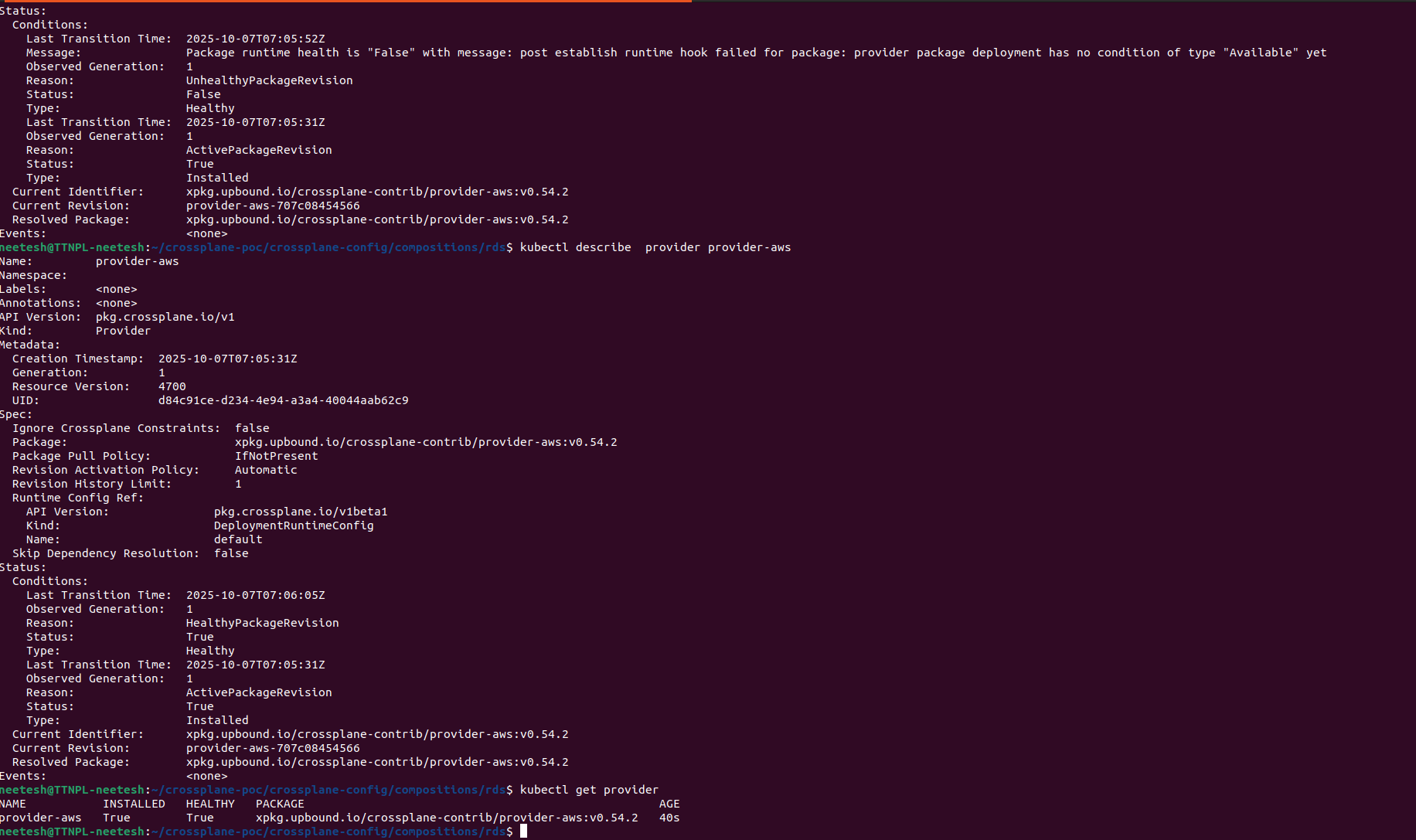 kubectl terminal