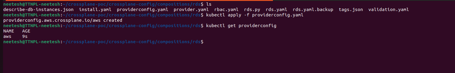 kubectl apply terminal