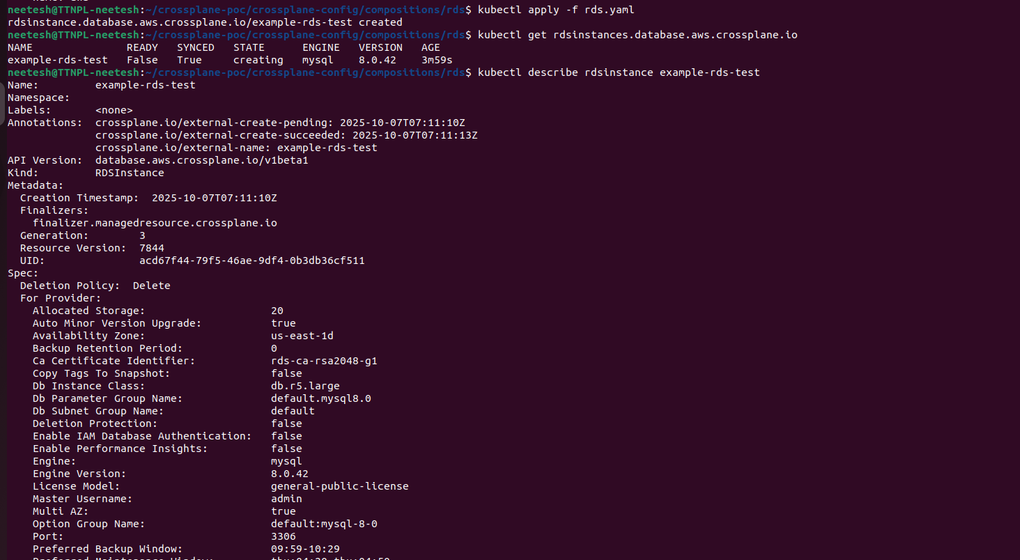rds status check terminal