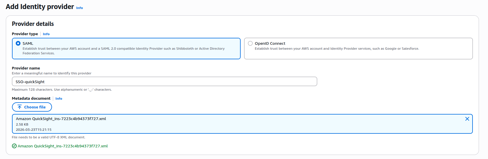 AWS IAM Identity Provider