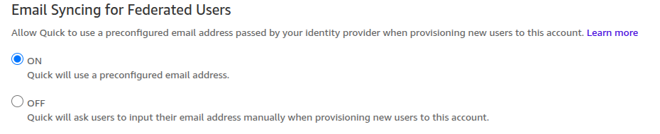 Email syncing for federated users