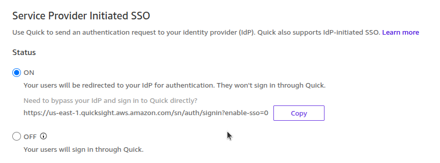 Emergency Bypass URL configuration