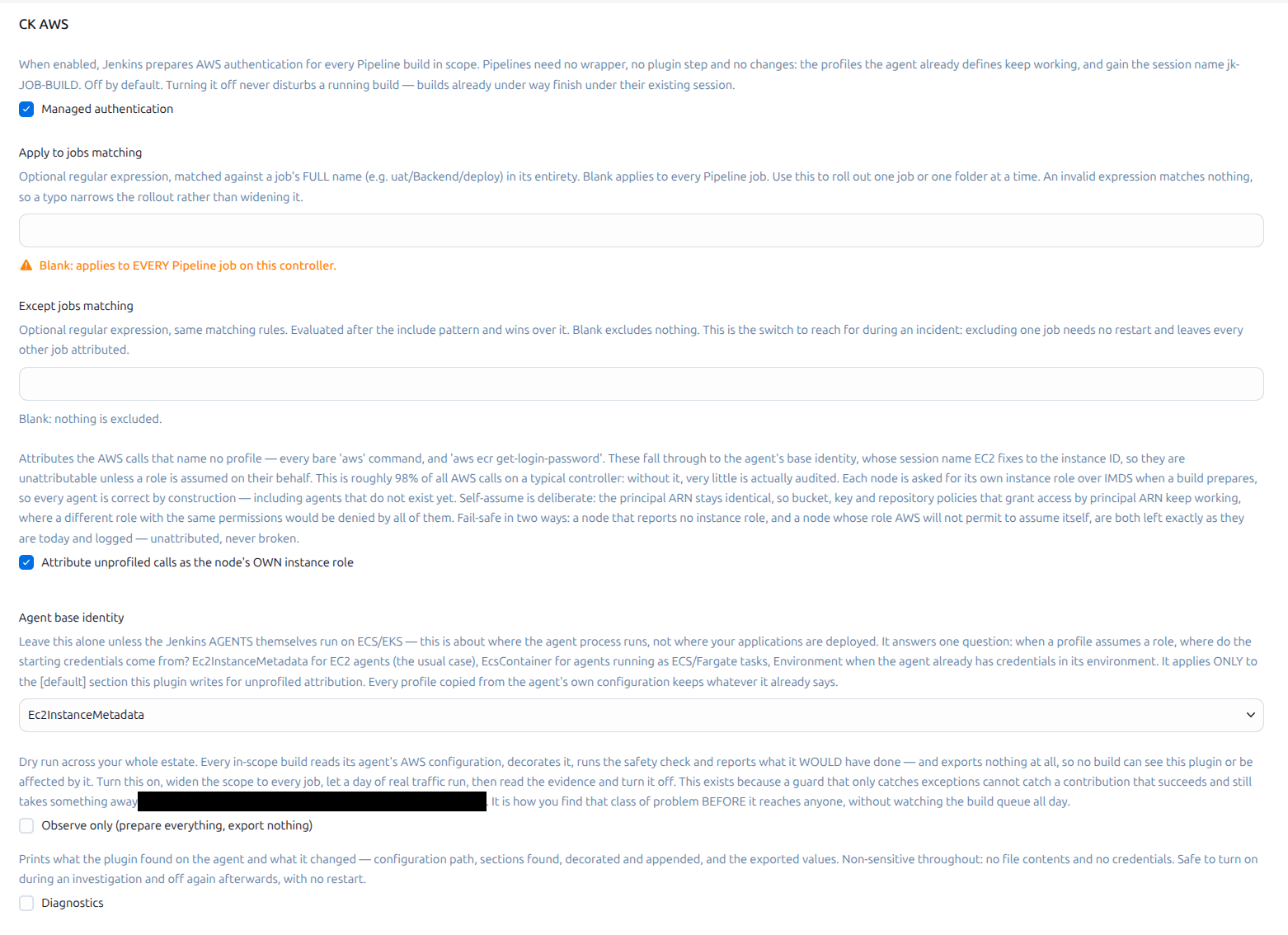 CK AWS config