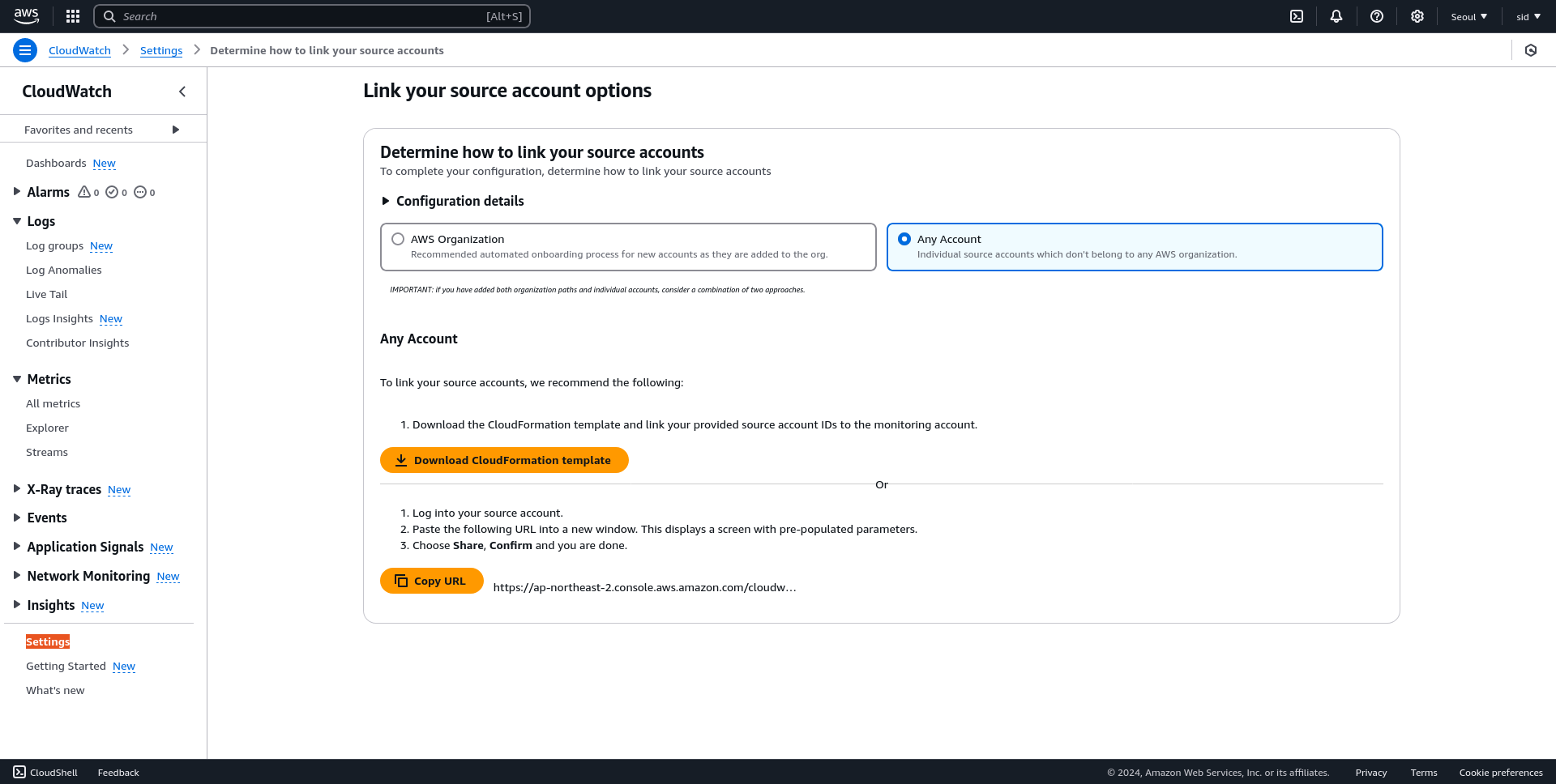 Centralized Monitoring in AWS using Cloudwatch:
