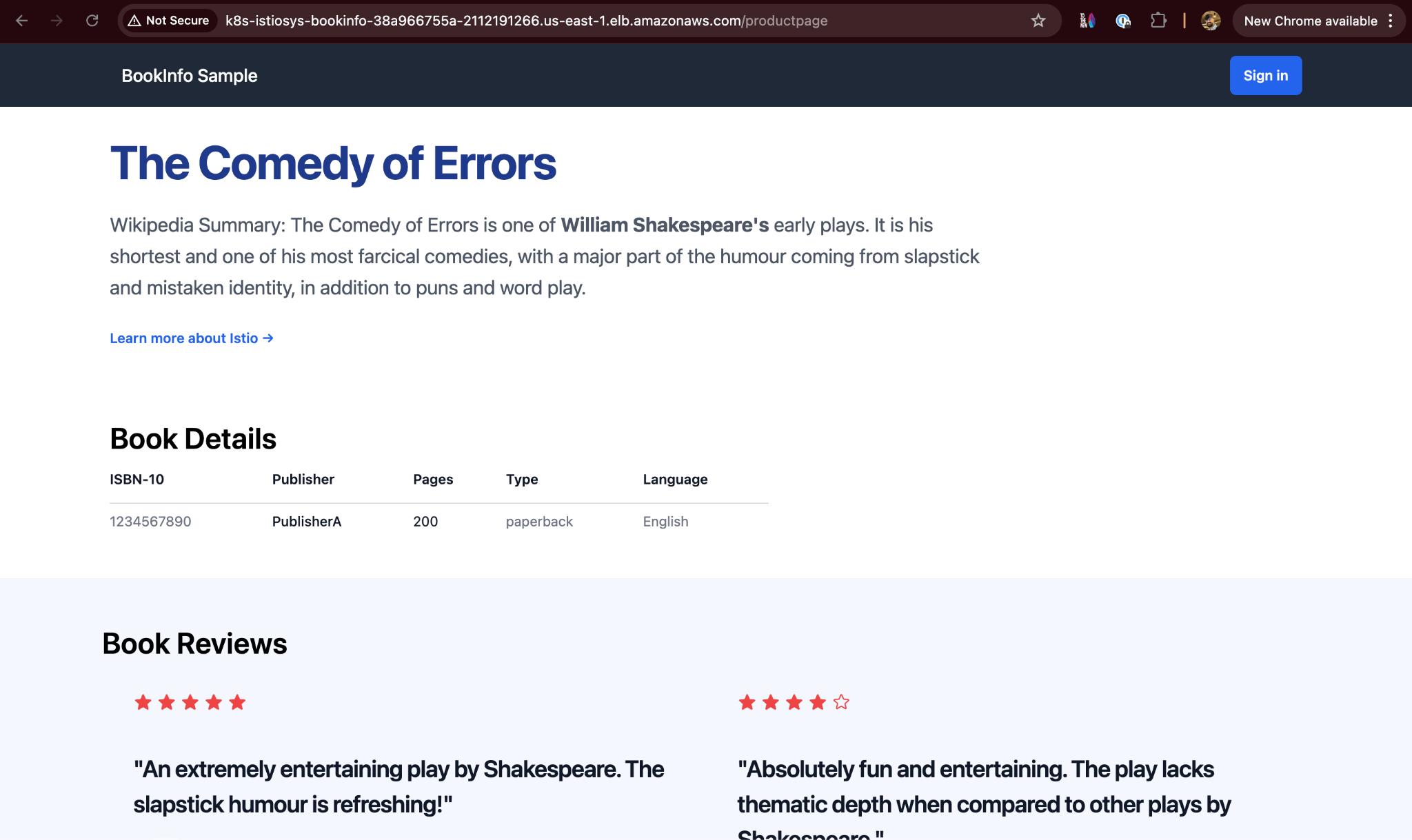product page