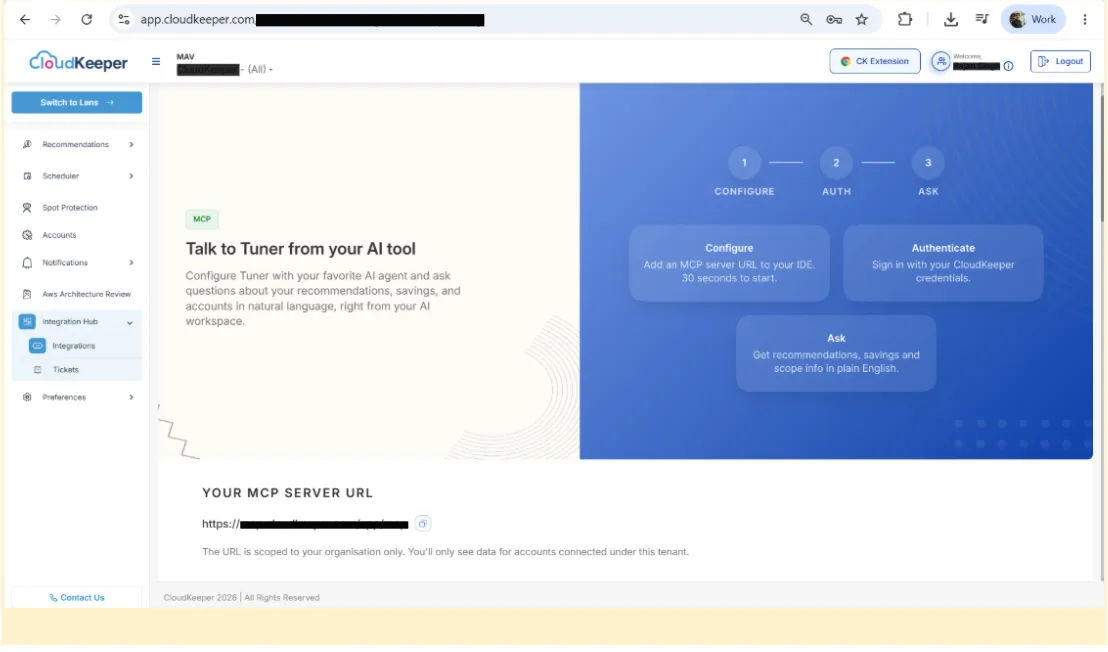 Tuner MCP Server Integration (CloudKeeper Tuner)