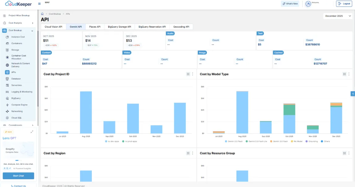 Gemini API Dashboard Revamp (GCP)