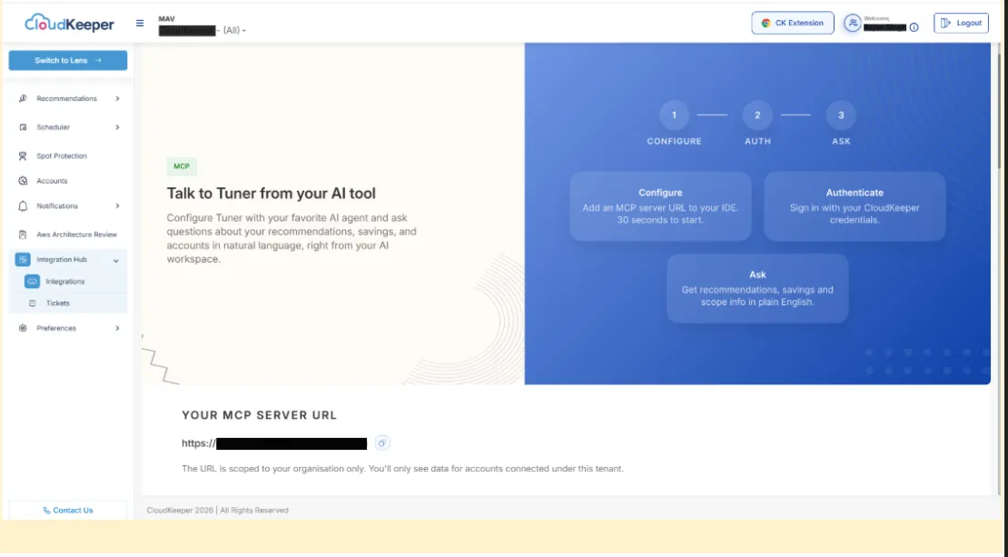 Tuner MCP Server Integration (CloudKeeper Tuner)